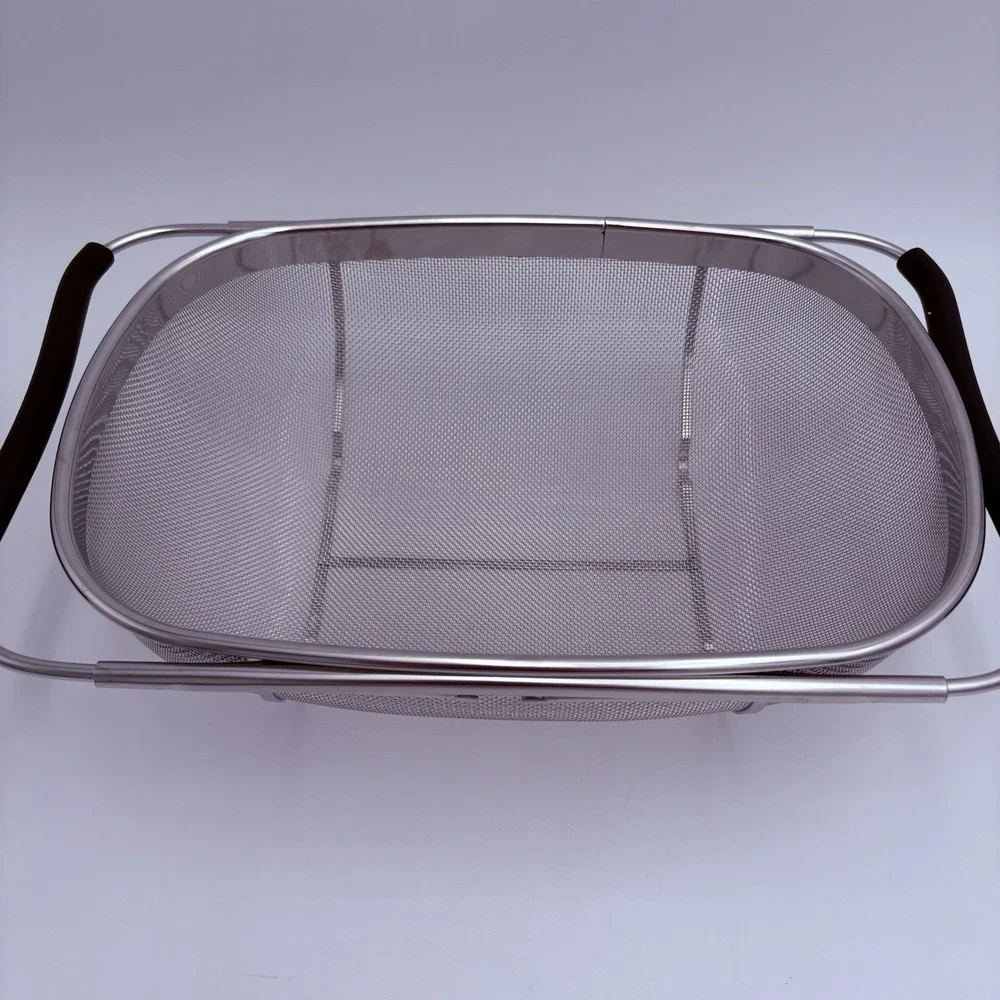 Over The Sink Colander Strainer Basket Stainless‎ Steel Kitchen Sink Extendable